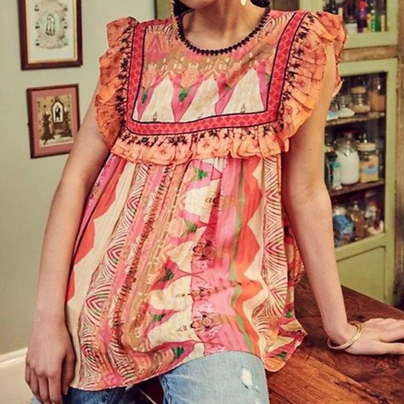 Free People Tops - Sanya ruffled blouse large